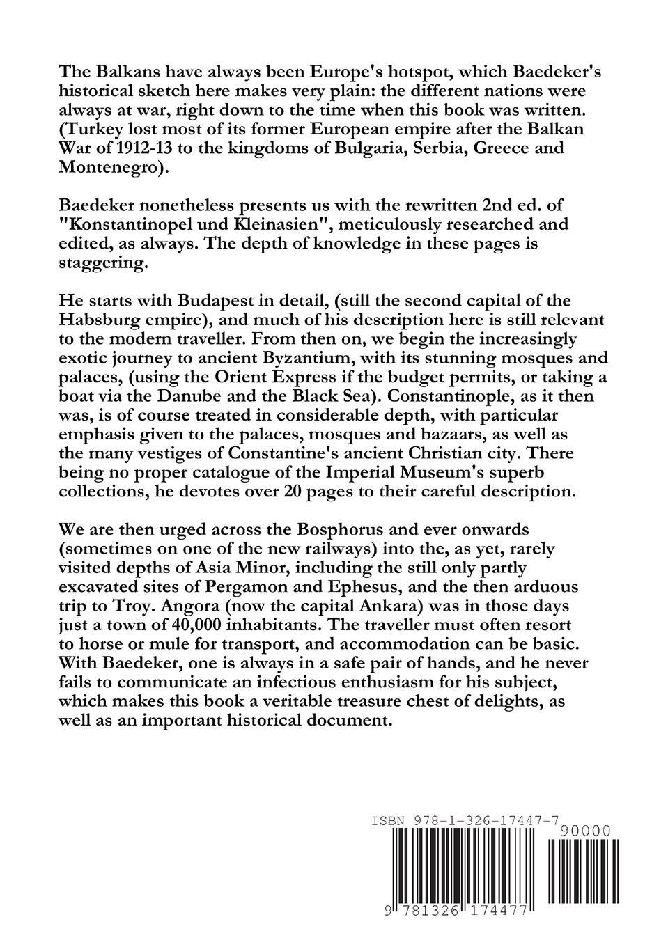 Rückseitencover Baedeker's Constantinople