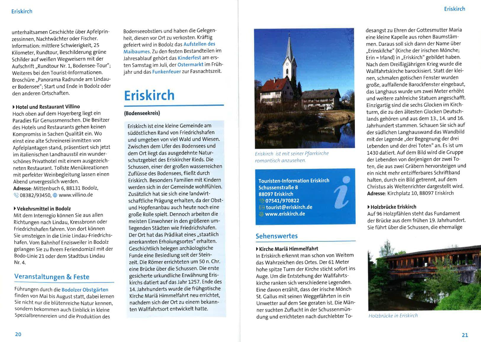 Beispielinhalt (Bild) Bodensee entdecken! 1000 Freizeittipps : Natur, Kultur, Sport, Spaß