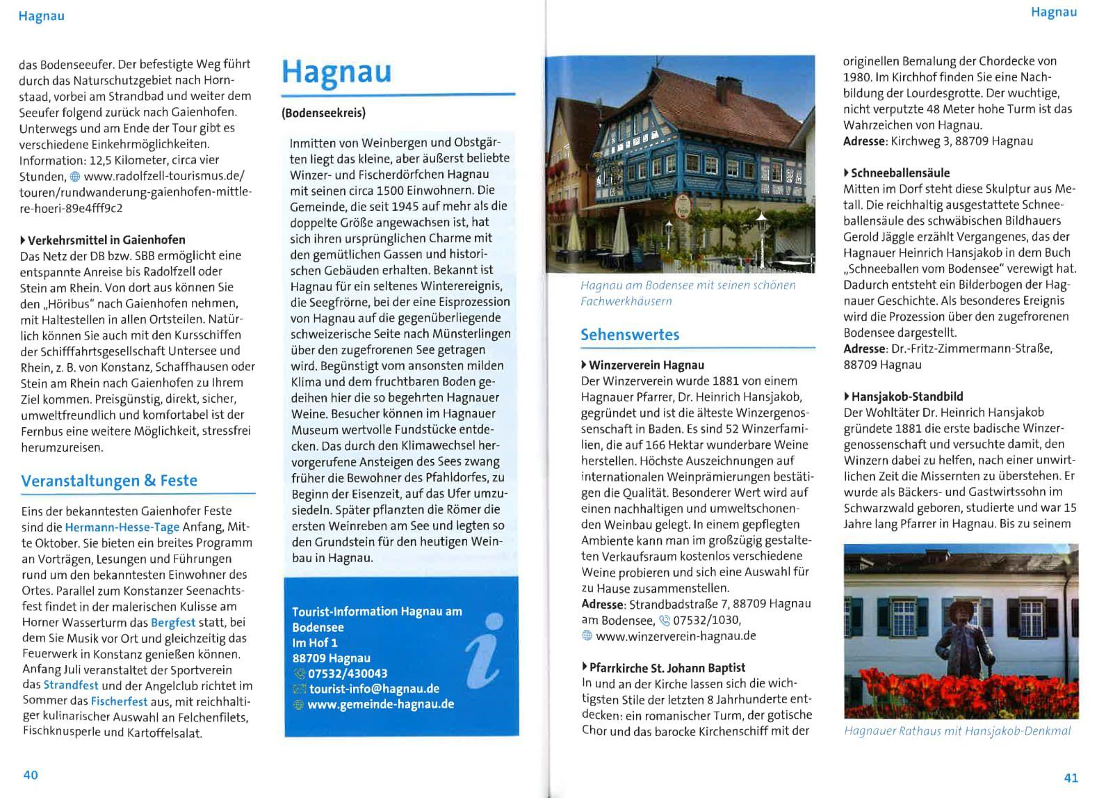 Beispielinhalt (Bild) Bodensee entdecken! 1000 Freizeittipps : Natur, Kultur, Sport, Spaß