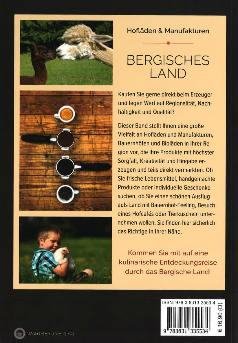 Rückseitencover Bergisches Land - Hofläden & Manufakturen