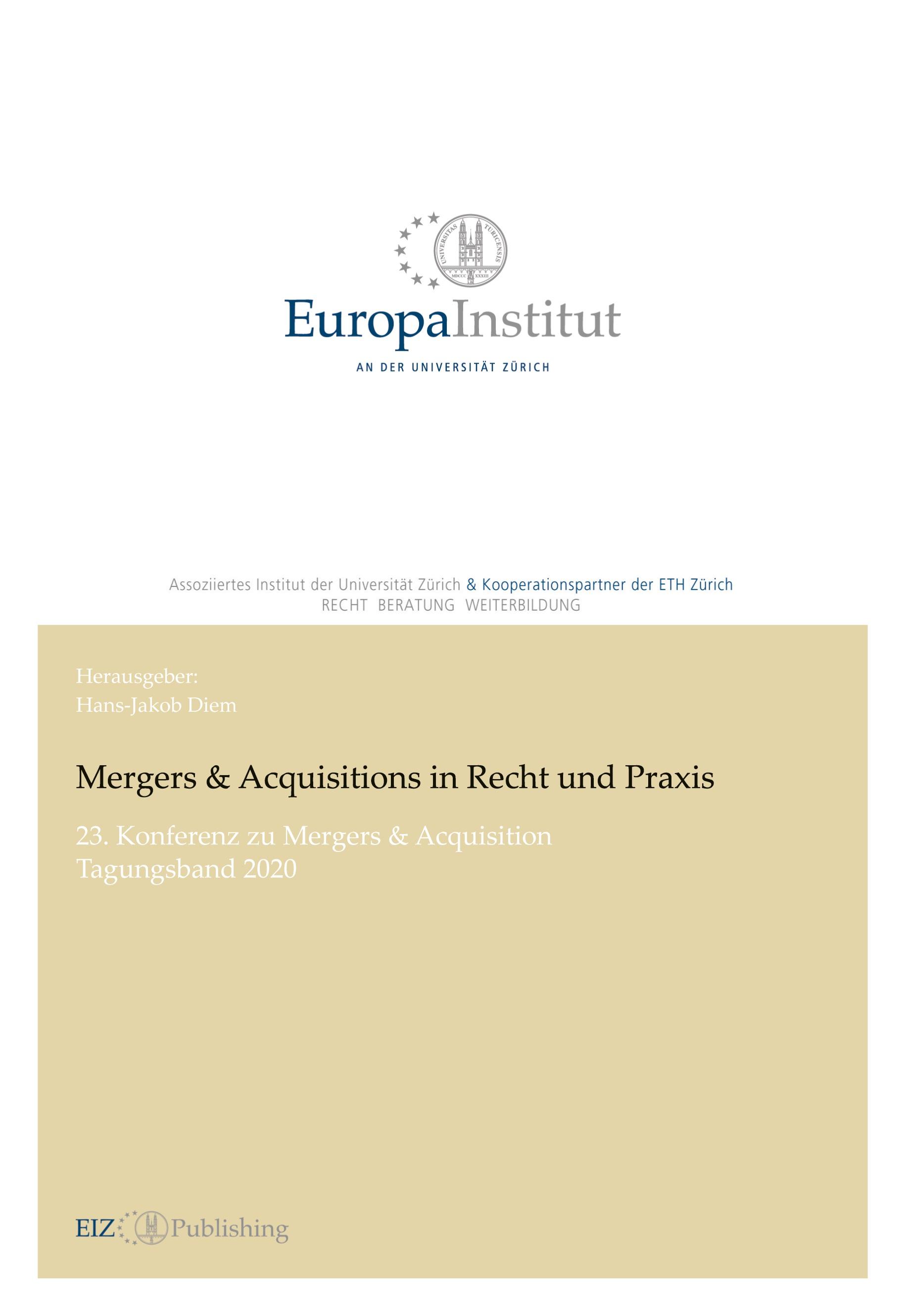 Vorderes Coverbild Mergers & Acquisitions in Recht und Praxis