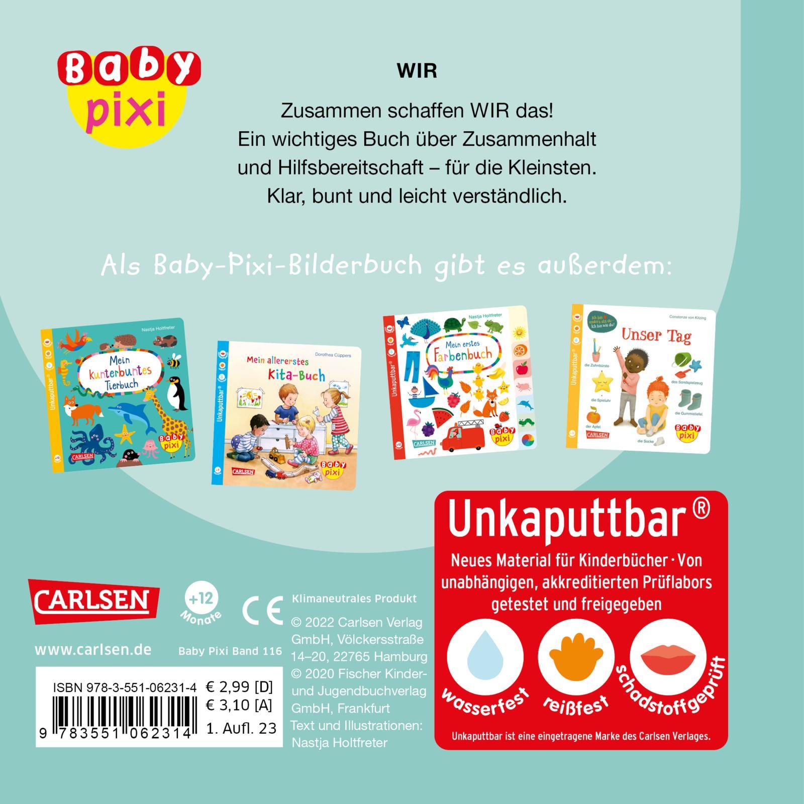 Rückseitencover Baby Pixi (unkaputtbar) 116: VE 5 WIR (5 Exemplare)