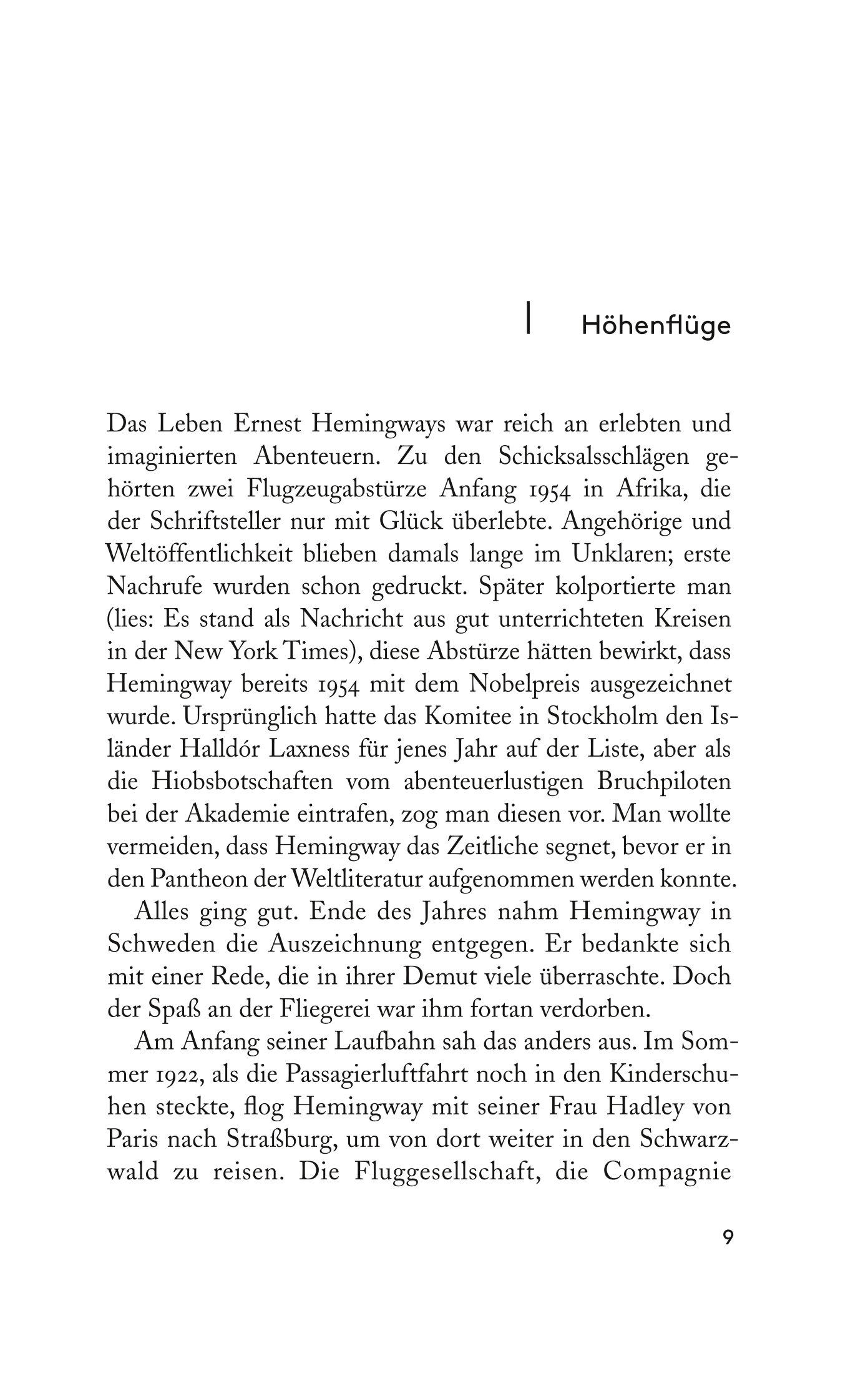 Beispielinhalt (Bild) Hemingway im Schwarzwald