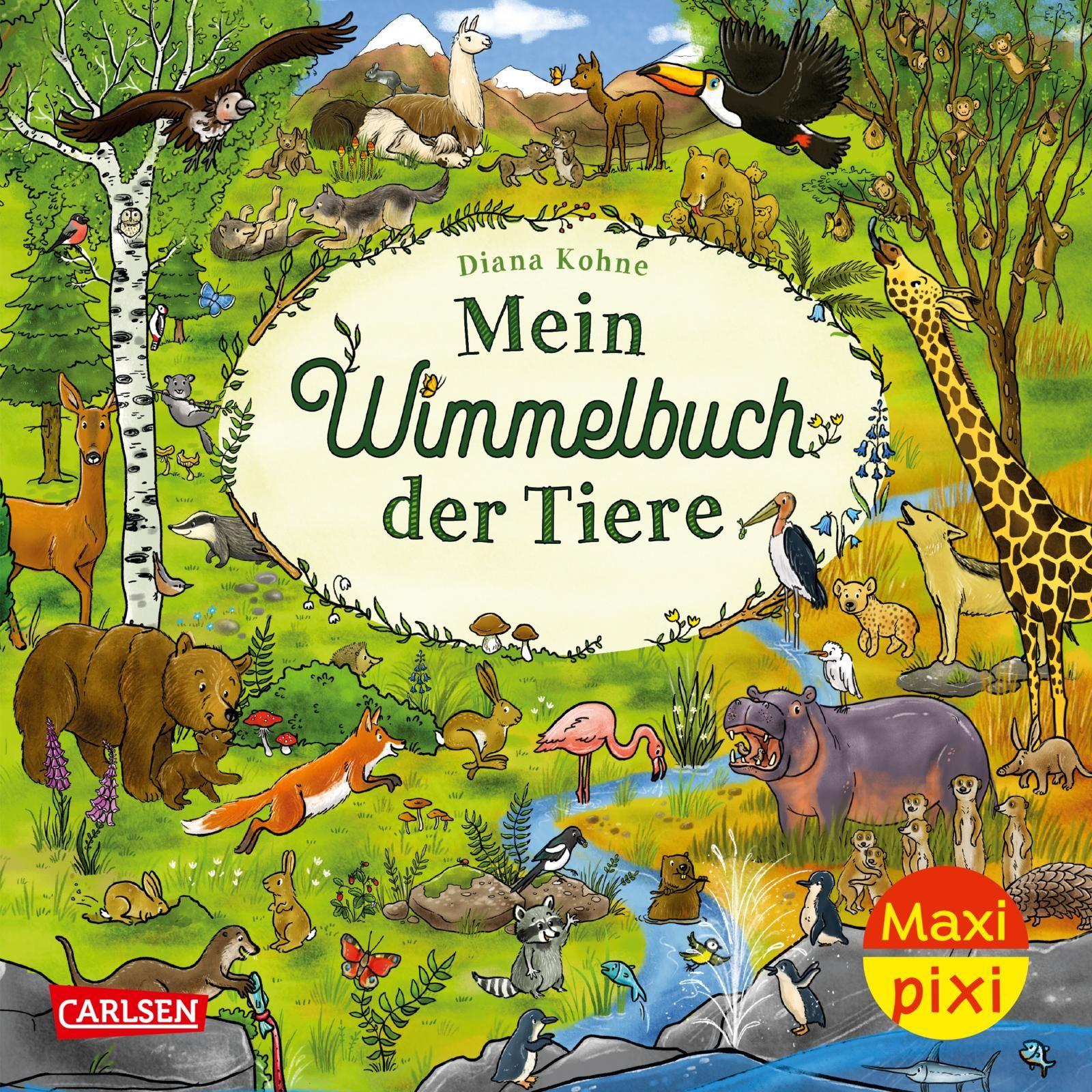 Vorderes Coverbild Maxi Pixi 417: VE 5: Mein Wimmelbuch der Tiere (5 Exemplare)