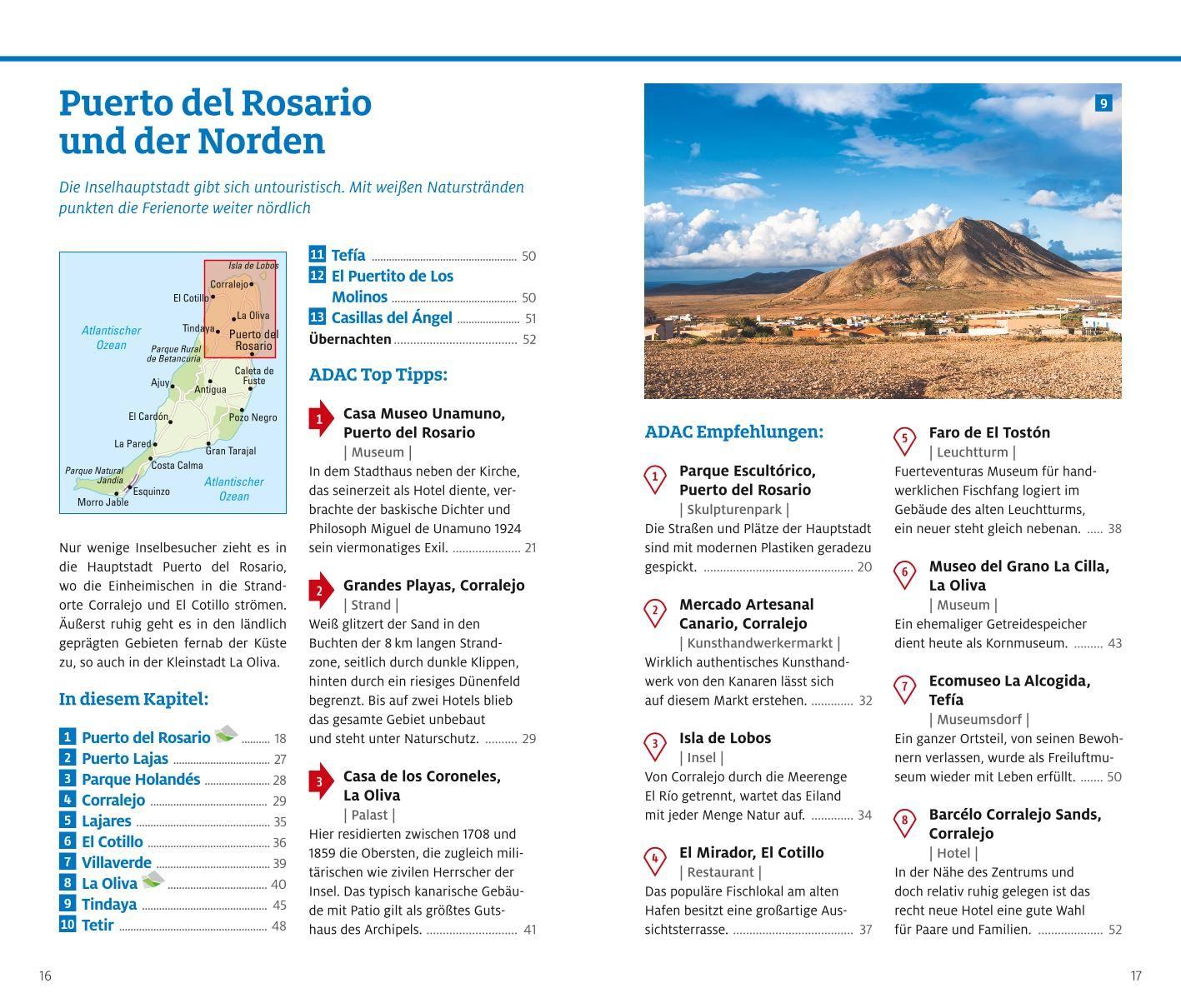 Beispielinhalt (Bild) ADAC Reiseführer Fuerteventura