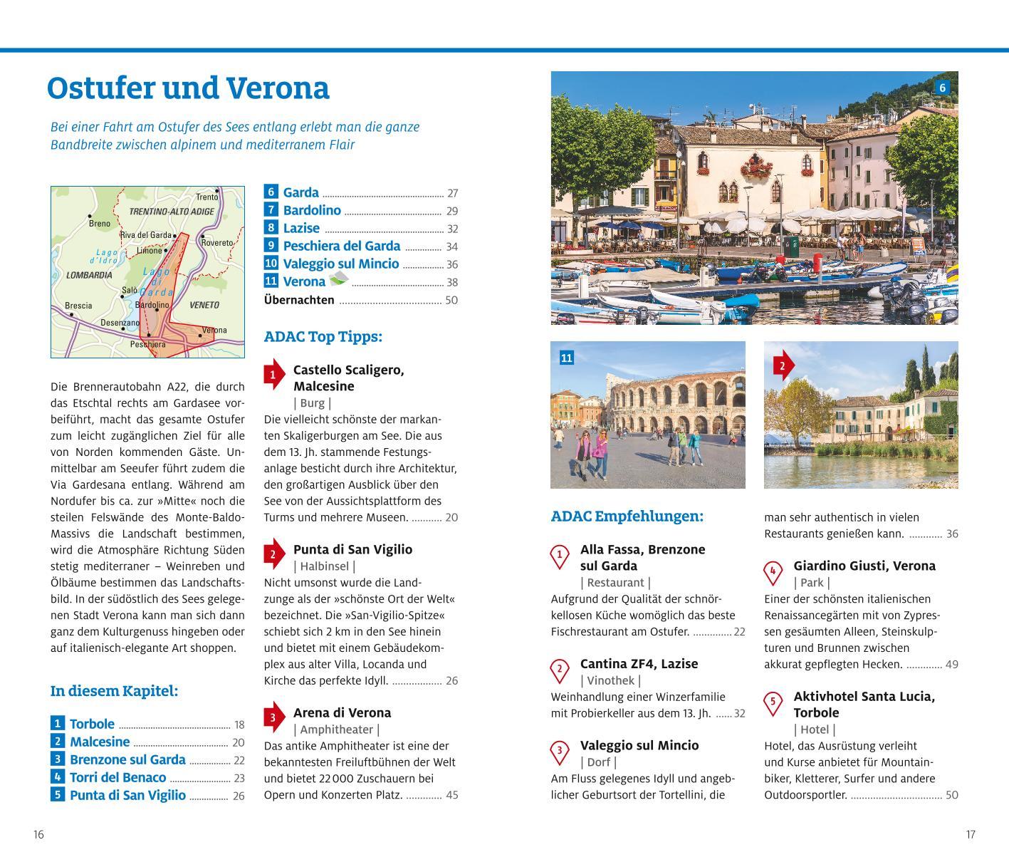 Beispielinhalt (Bild) ADAC Reiseführer Gardasee