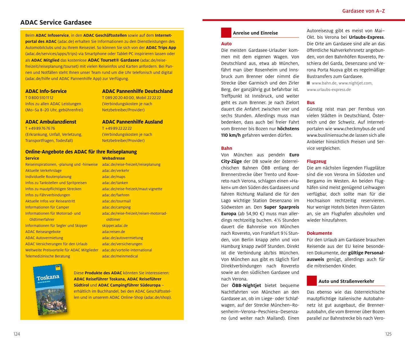 Beispielinhalt (Bild) ADAC Reiseführer Gardasee