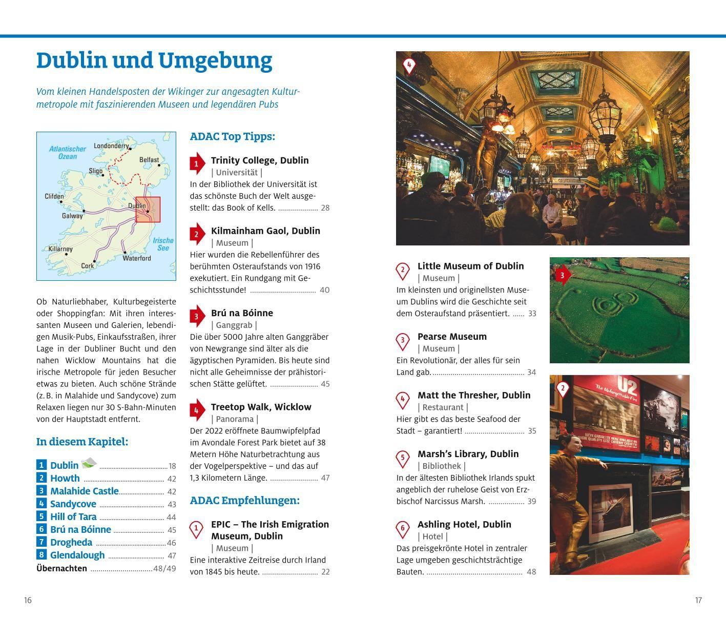 Beispielinhalt (Bild) ADAC Reiseführer Irland