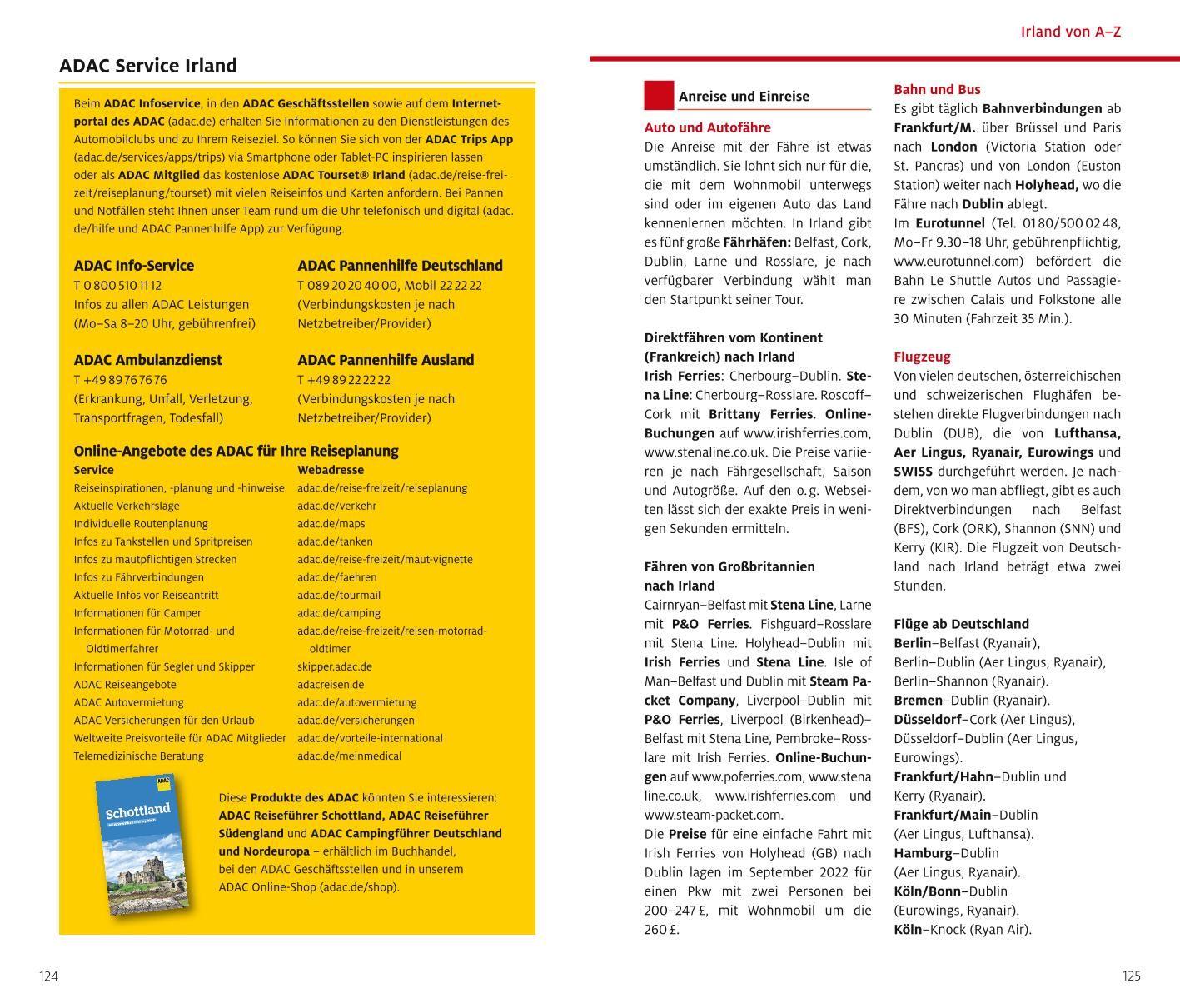 Beispielinhalt (Bild) ADAC Reiseführer Irland