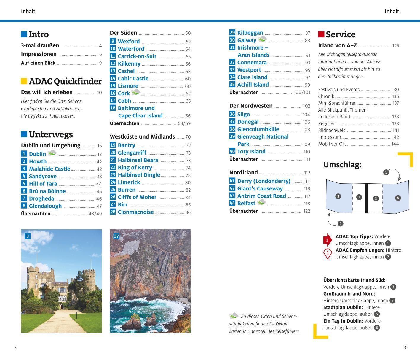 Beispielinhalt (Bild) ADAC Reiseführer Irland