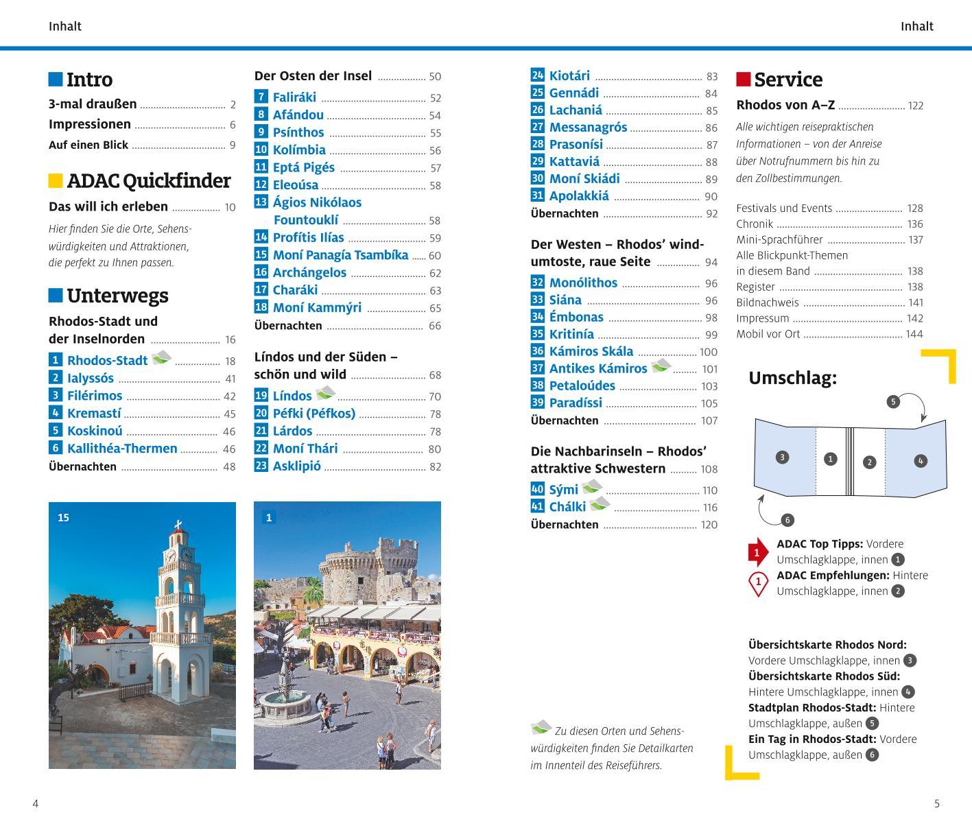 Beispielinhalt (Bild) ADAC Reiseführer Rhodos