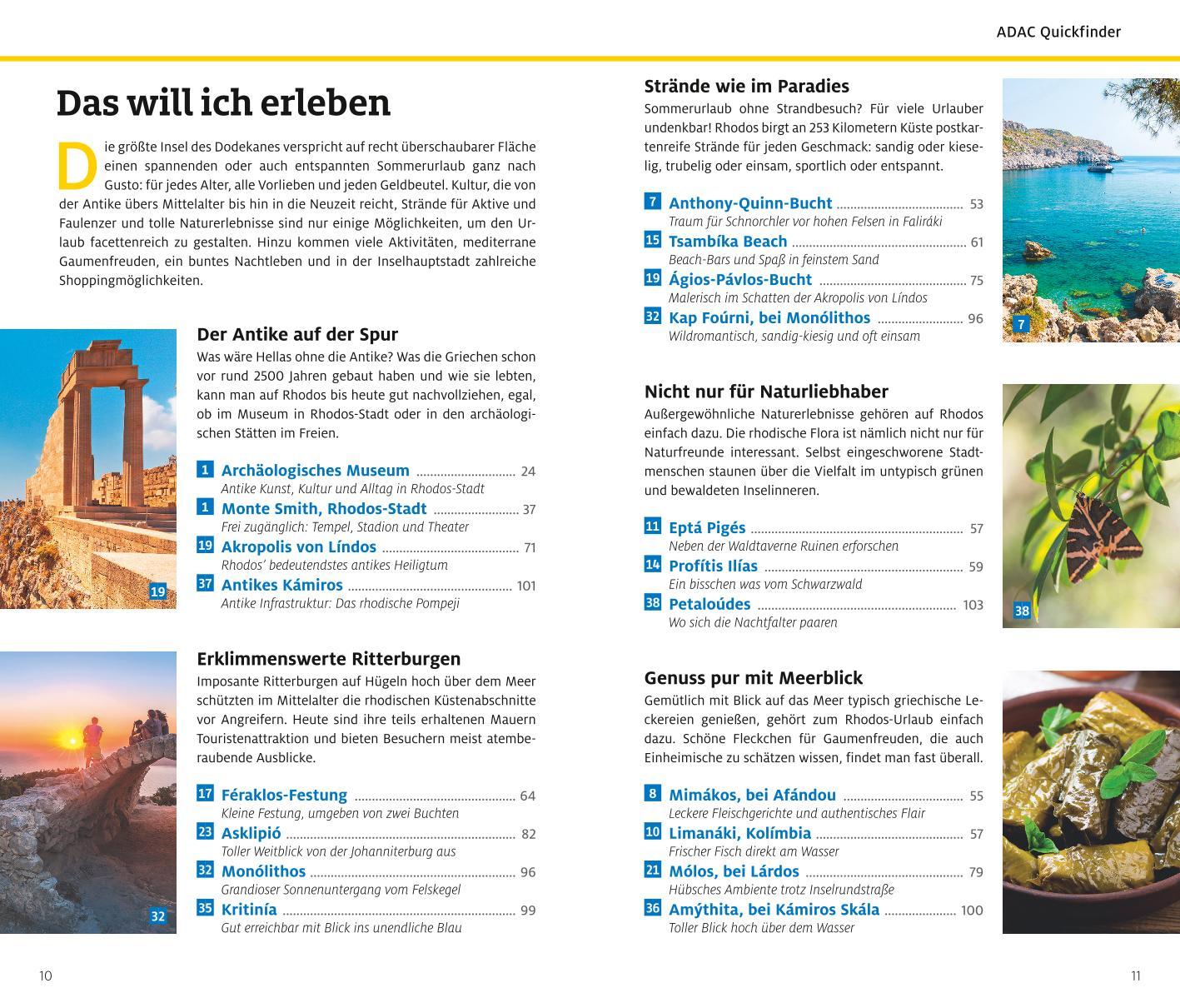 Beispielinhalt (Bild) ADAC Reiseführer Rhodos