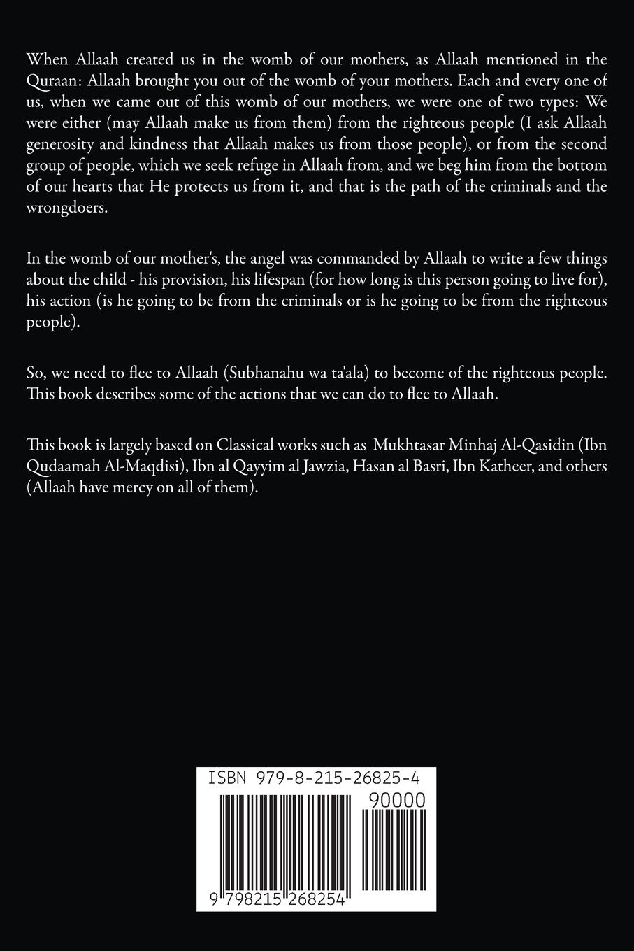 Rückseitencover So Flee to Allaah