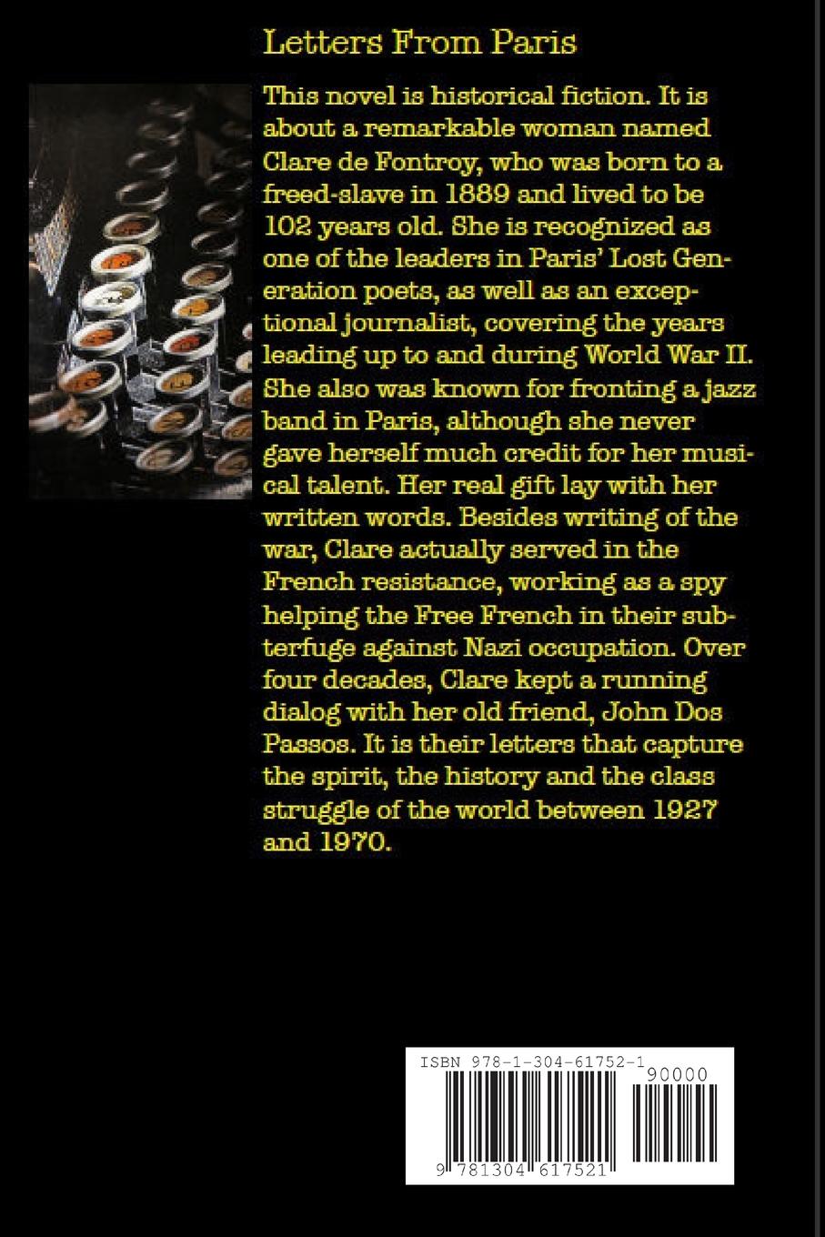 Rückseitencover Letters From Paris