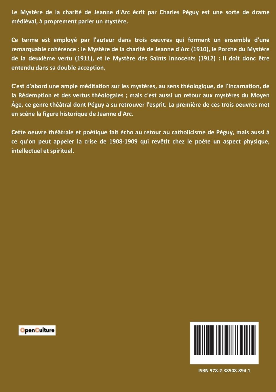 Rückseitencover Le Mystère de la charité de Jeanne d'Arc