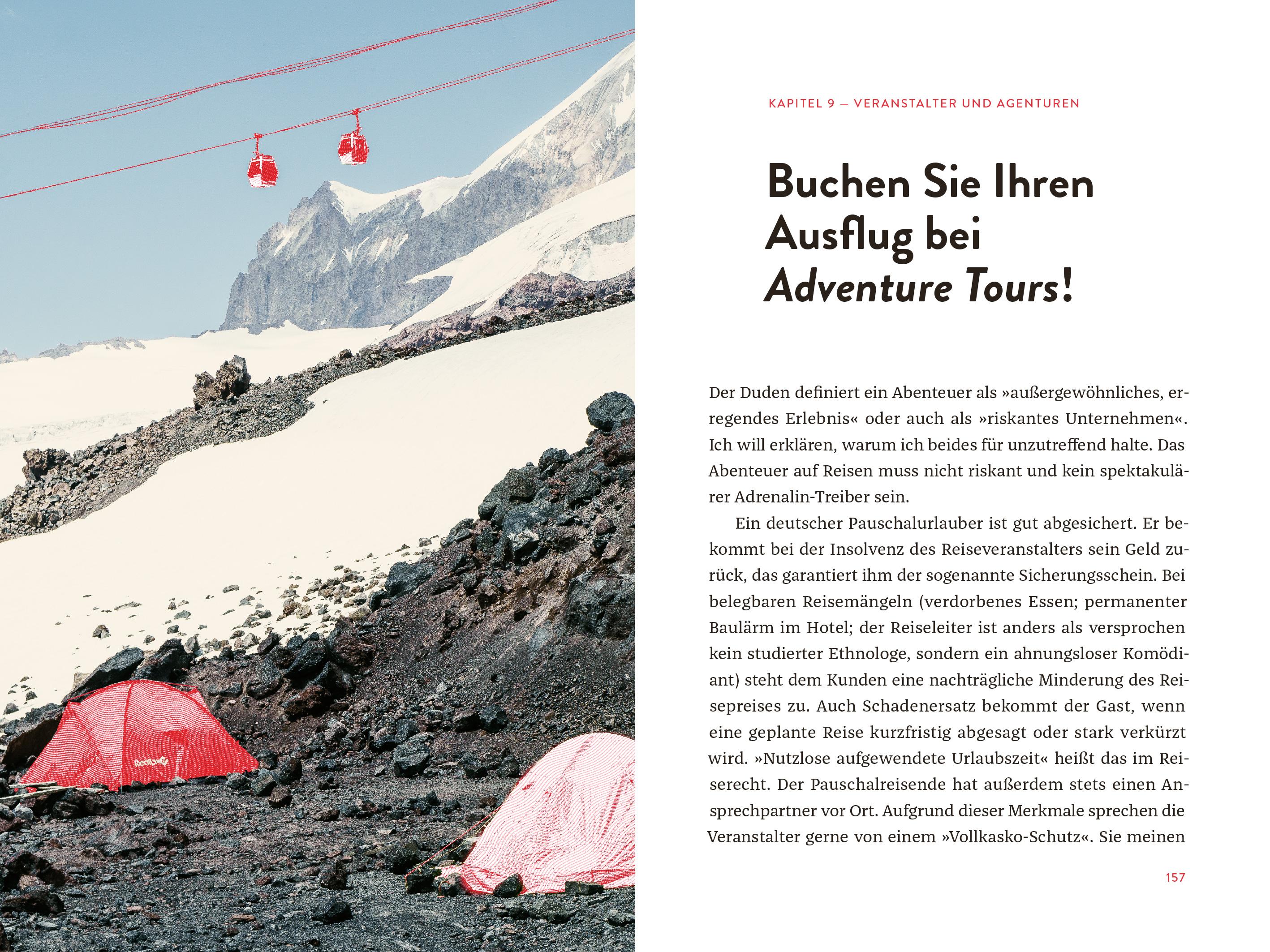 Beispielinhalt (Bild) Vom Glück zu reisen - Ein Reisehandbuch