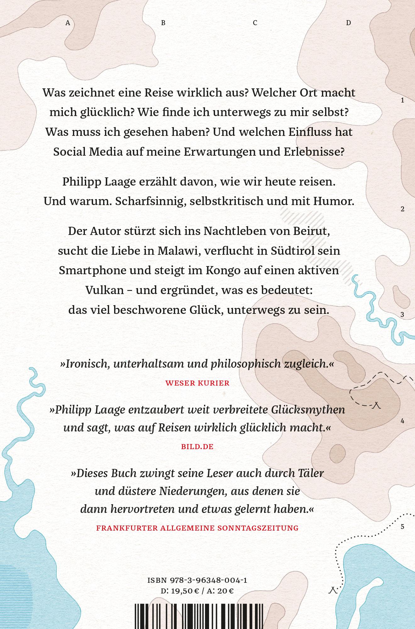 Rückseitencover Vom Glück zu reisen - Ein Reisehandbuch