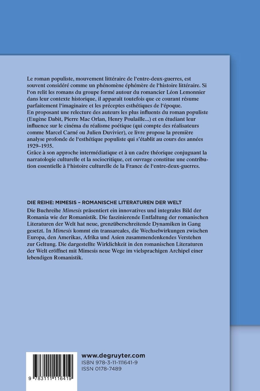 Rückseitencover L'esthétique populiste