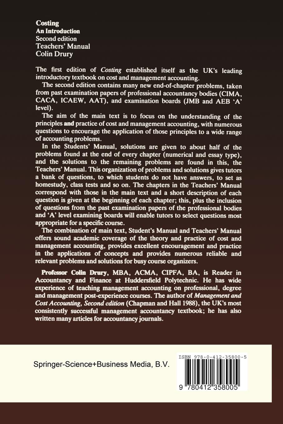 Rückseitencover Costing