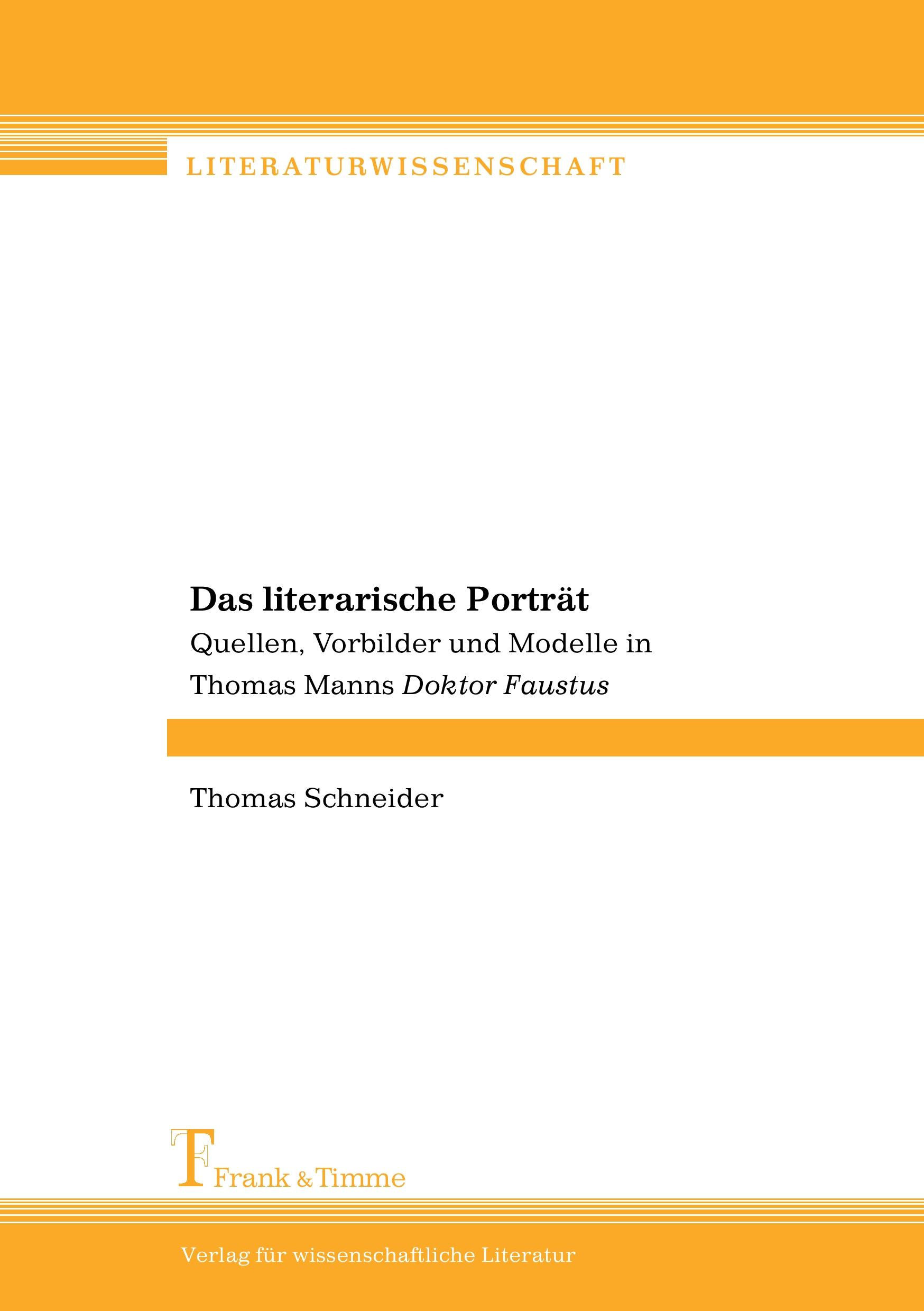 Vorderes Coverbild Das literarische Porträt