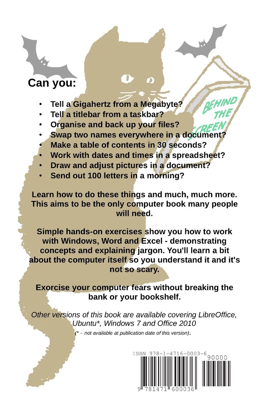 Rückseitencover Behind the Screen with Windows XP and MS Office 2003