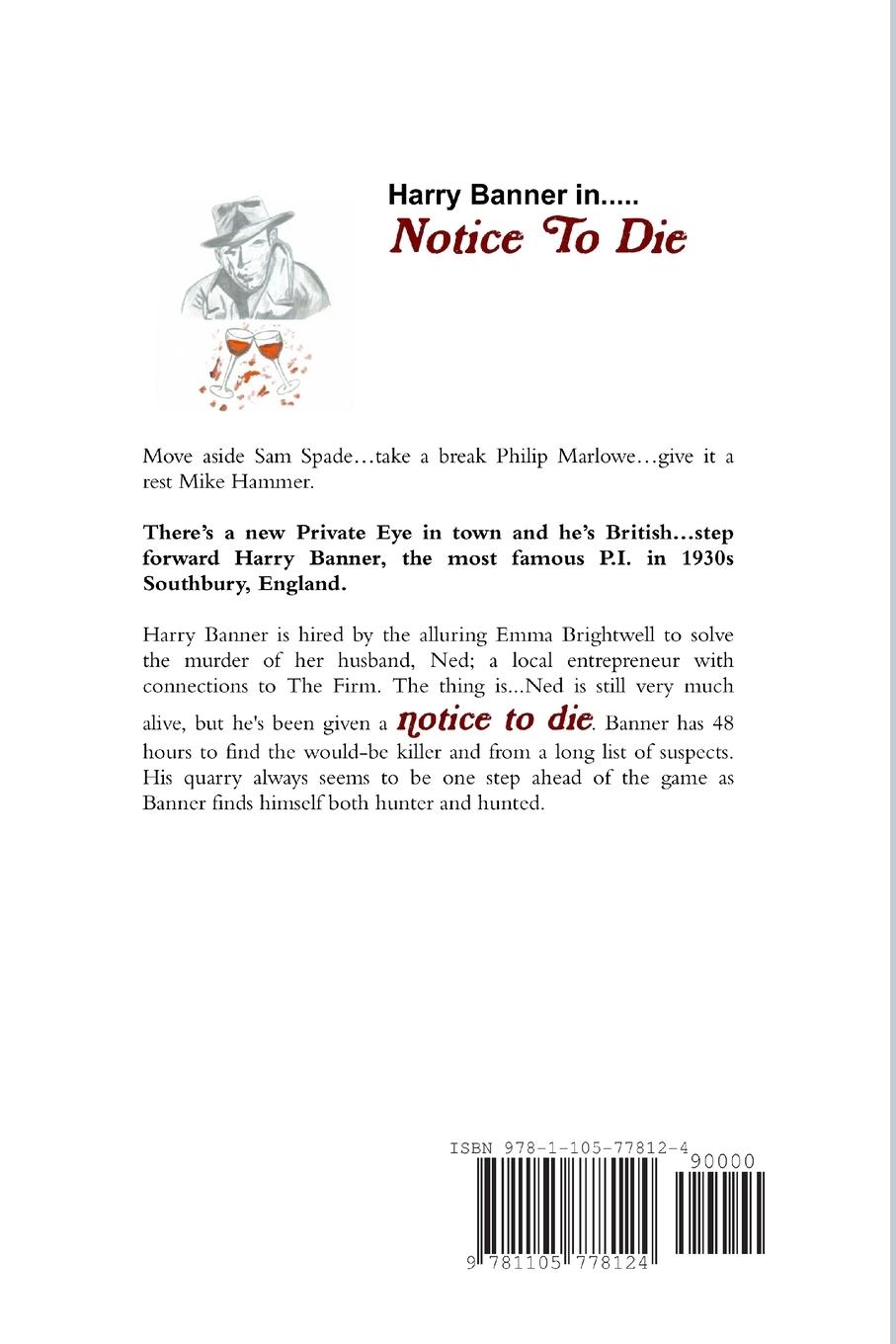 Rückseitencover Harry Banner in...Notice To Die