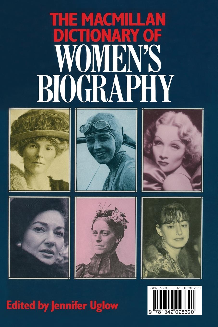 Rückseitencover Macmillan Dictionary of Women's Biography