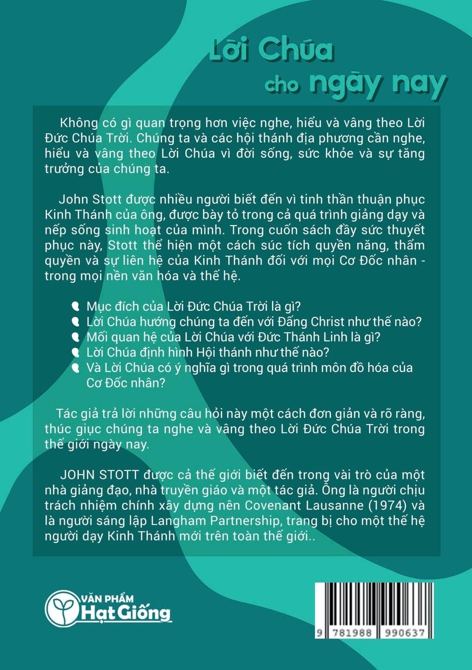 Rückseitencover L¿i Chúa cho ngày nay