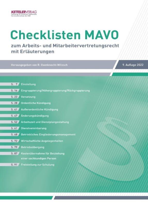 Vorderes Coverbild Checklisten MAVO
