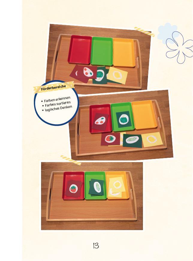 Beispielinhalt (Bild) Aktionstabletts für die Kita