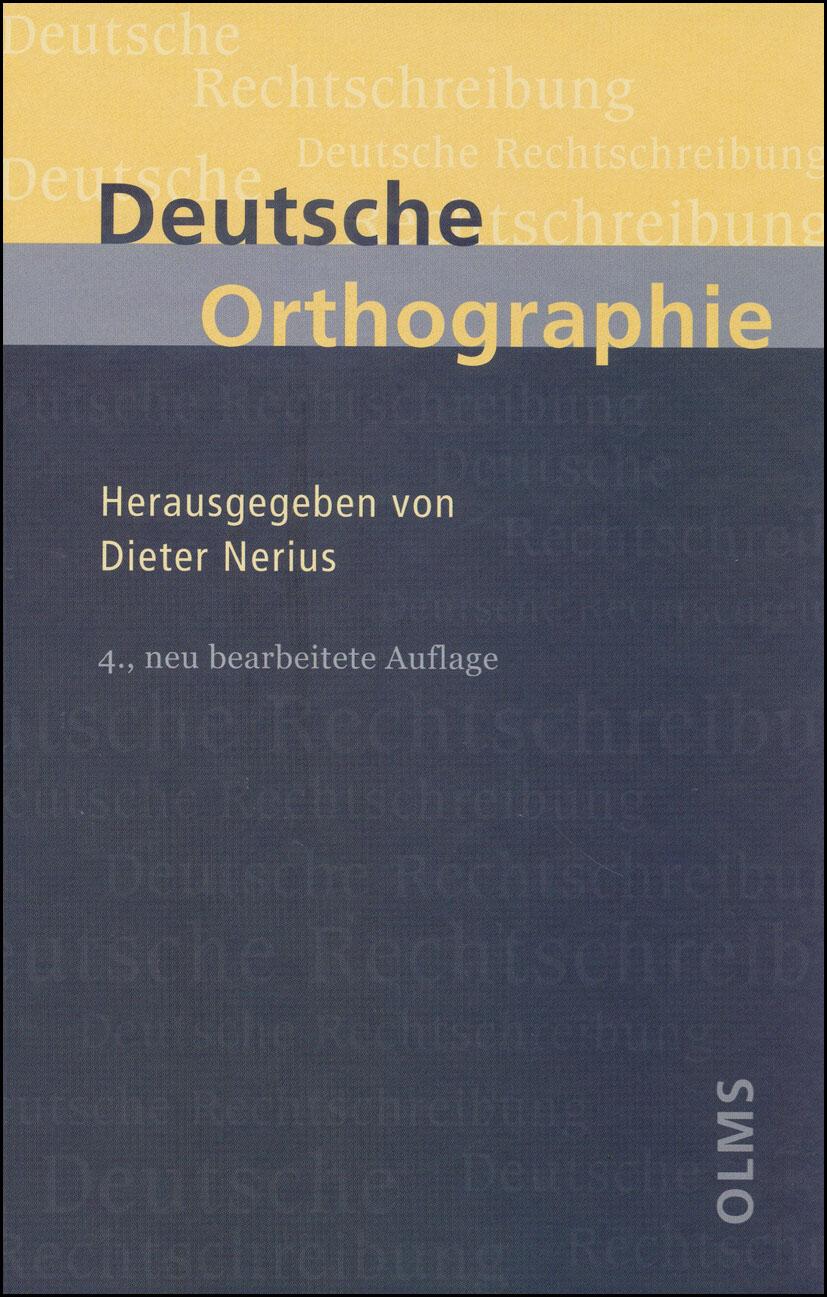 Vorderes Coverbild Deutsche Orthographie