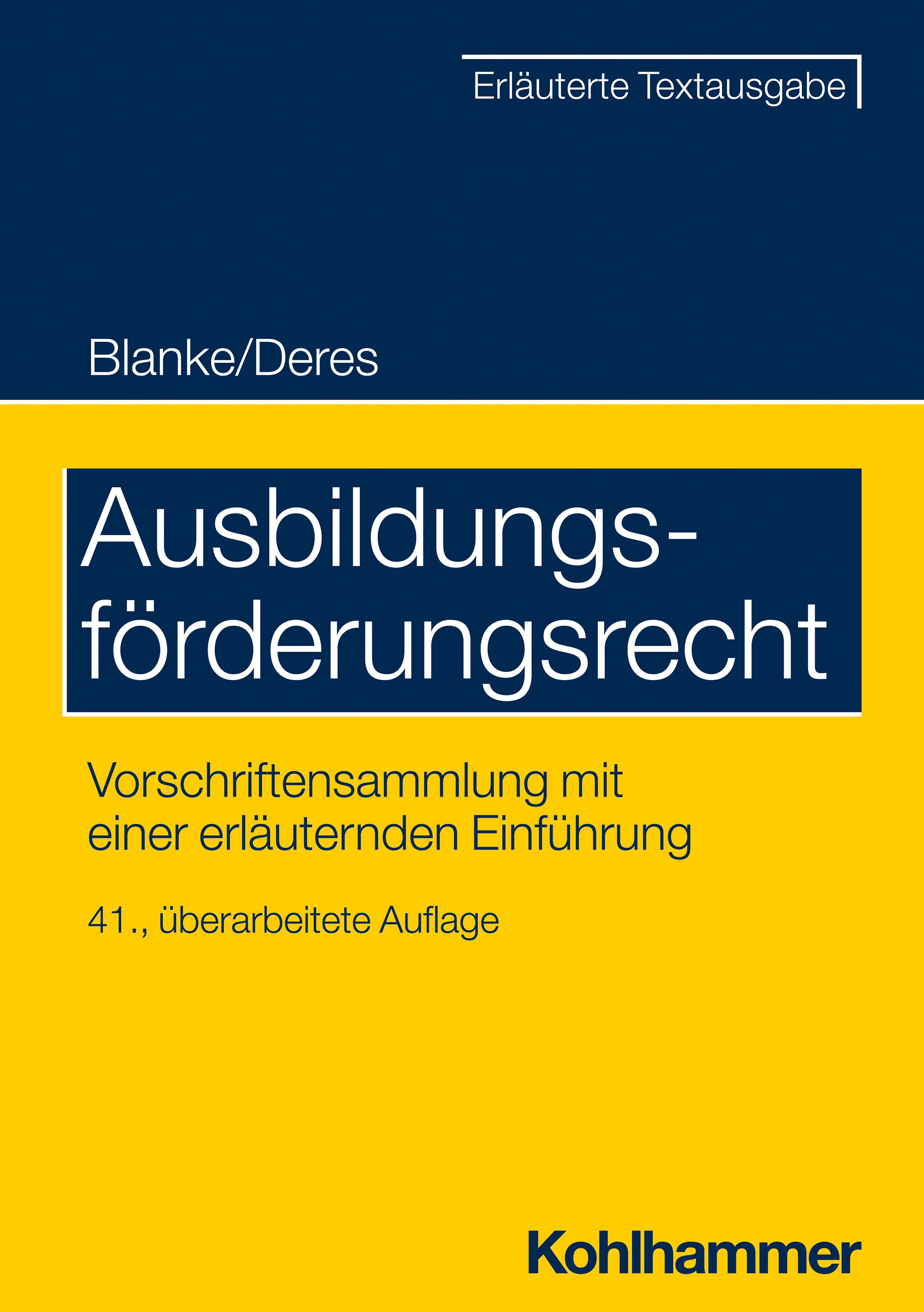 Vorderes Coverbild Ausbildungsförderungsrecht