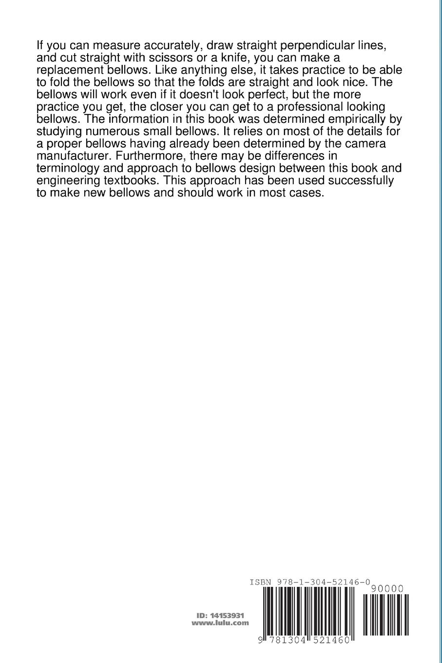 Rückseitencover Replacement Bellows for Folding Cameras