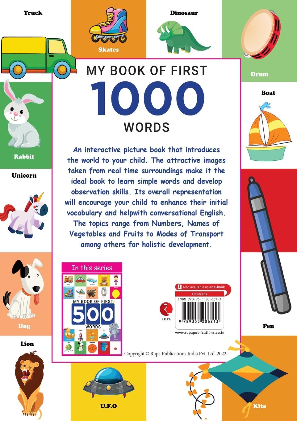 Rückseitencover MY BOOK OF FIRST 1000 WORDS