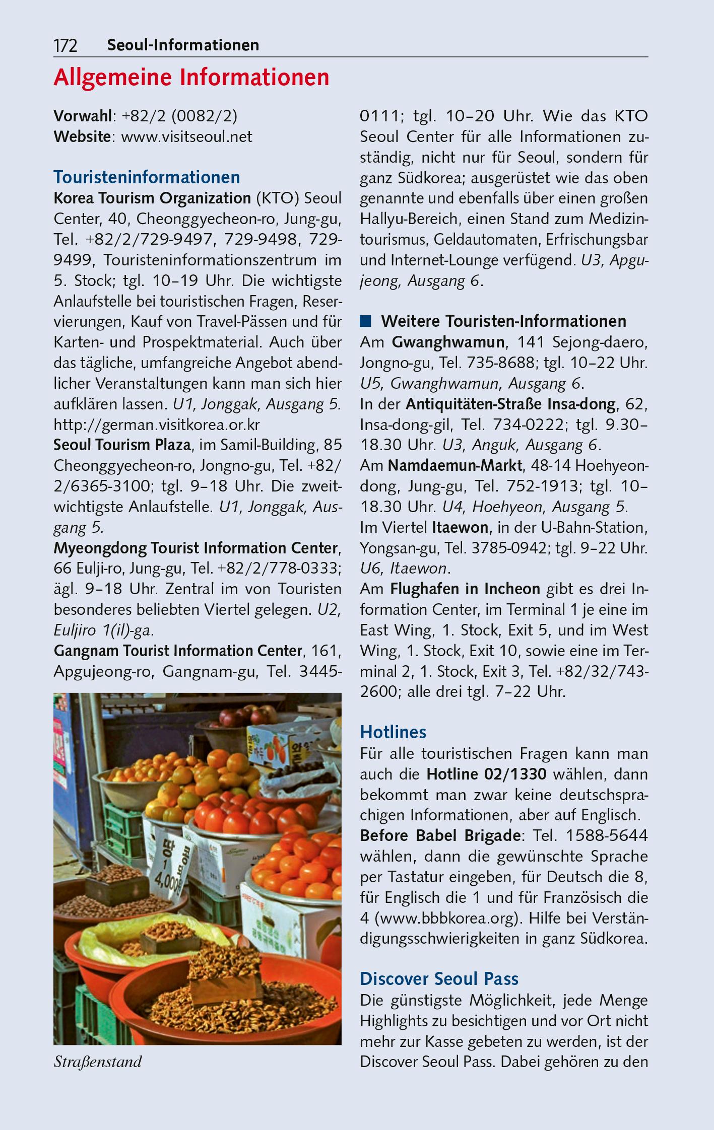 Beispielinhalt (Bild) Reiseführer Seoul