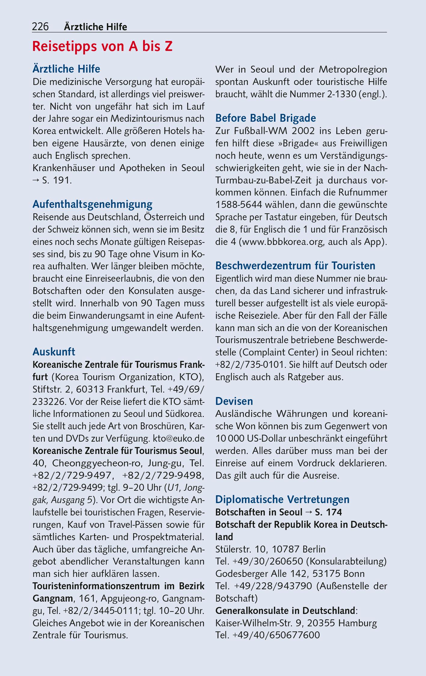 Beispielinhalt (Bild) Reiseführer Seoul