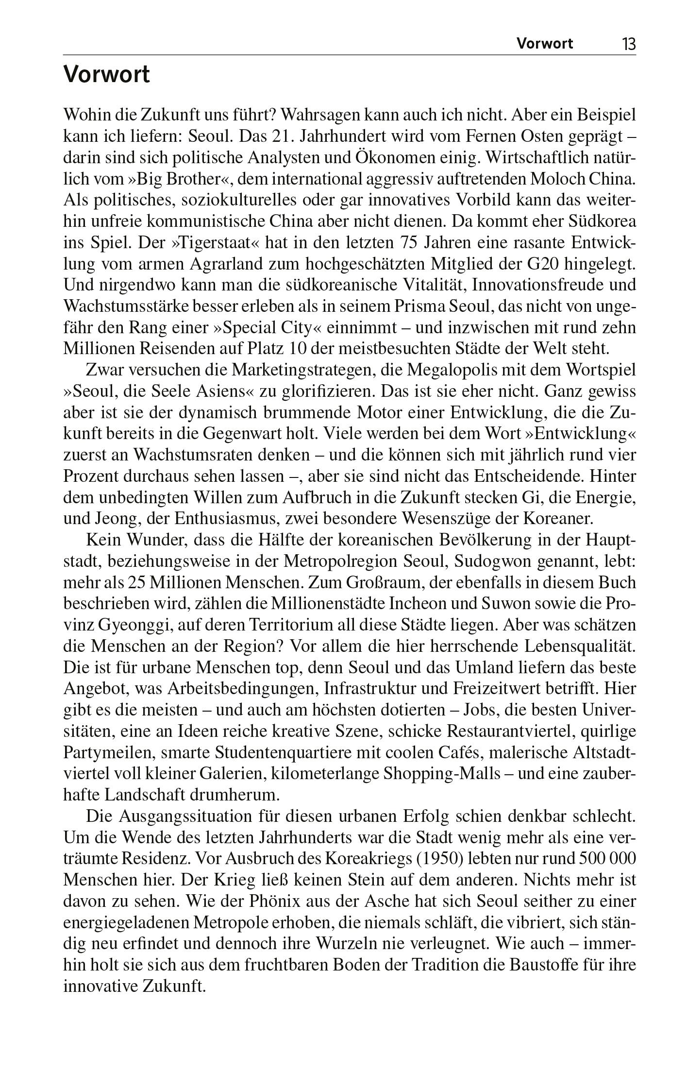 Beispielinhalt (Bild) Reiseführer Seoul