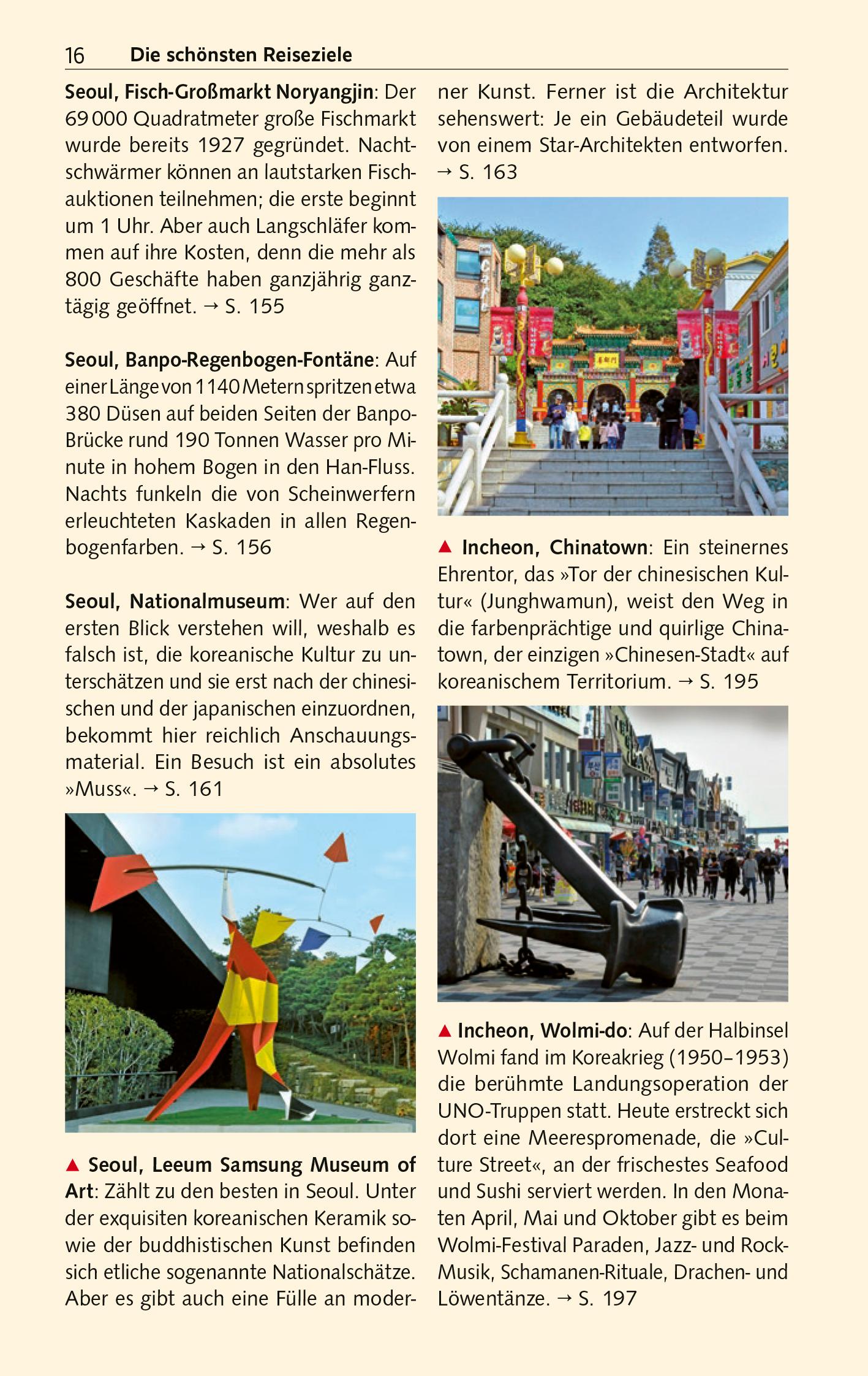 Beispielinhalt (Bild) Reiseführer Seoul