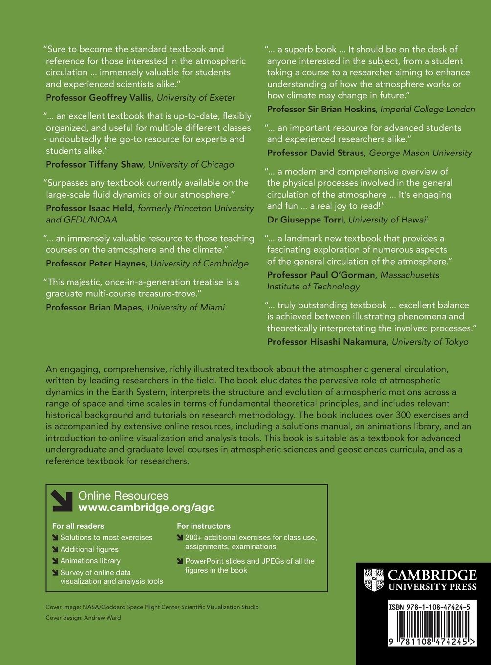 Rückseitencover The Atmospheric General Circulation
