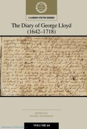 Vorderes Coverbild The Diary of George Lloyd: Volume 64, Part 1