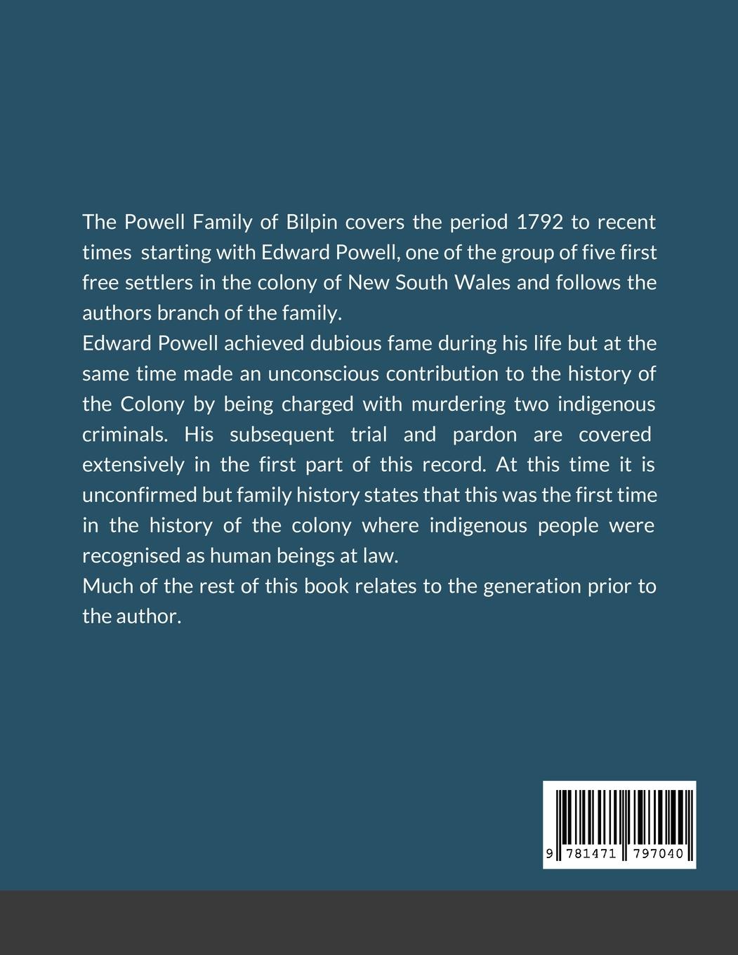 Rückseitencover The Powells of Bilpin