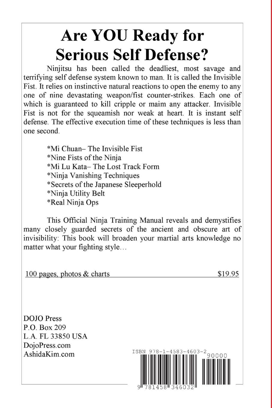 Rückseitencover Ninja Training Manual