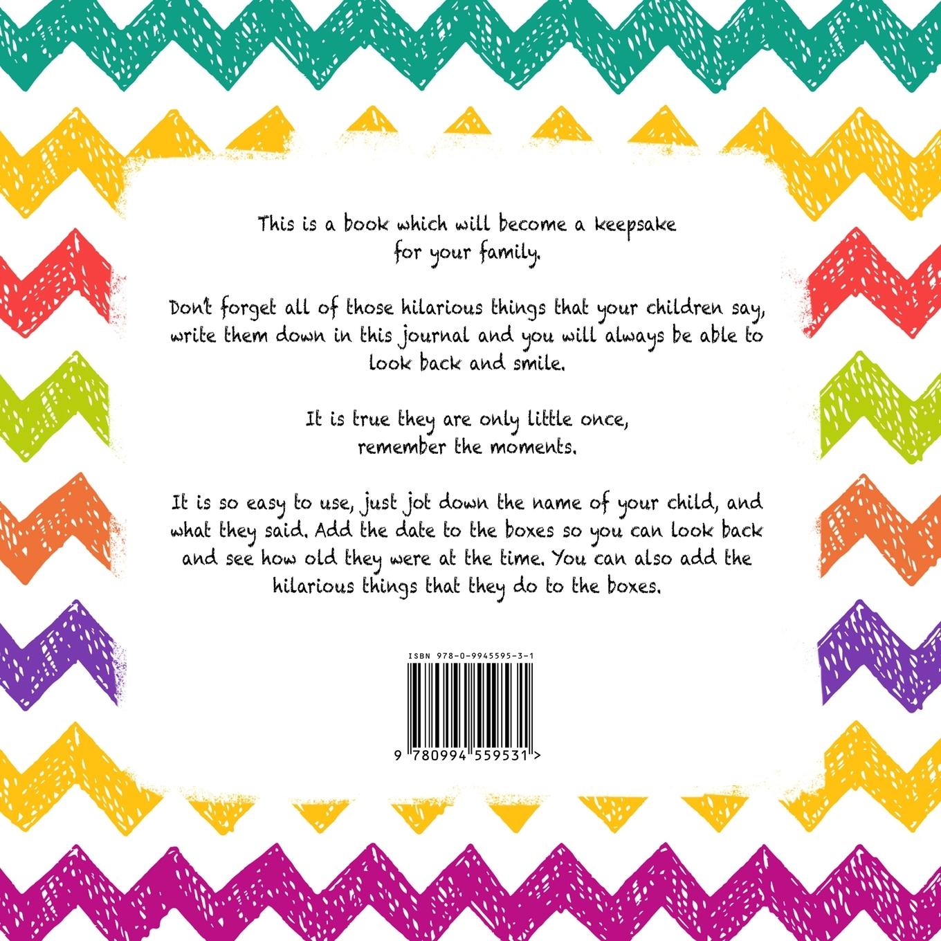 Rückseitencover My Crazy Kids and the Things they Say