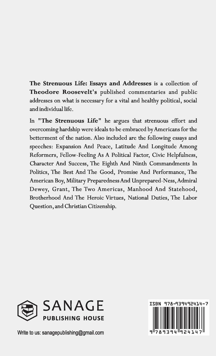 Rückseitencover The Strenuous Life