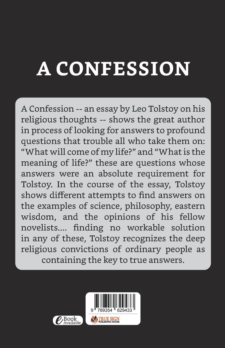Rückseitencover A Confession