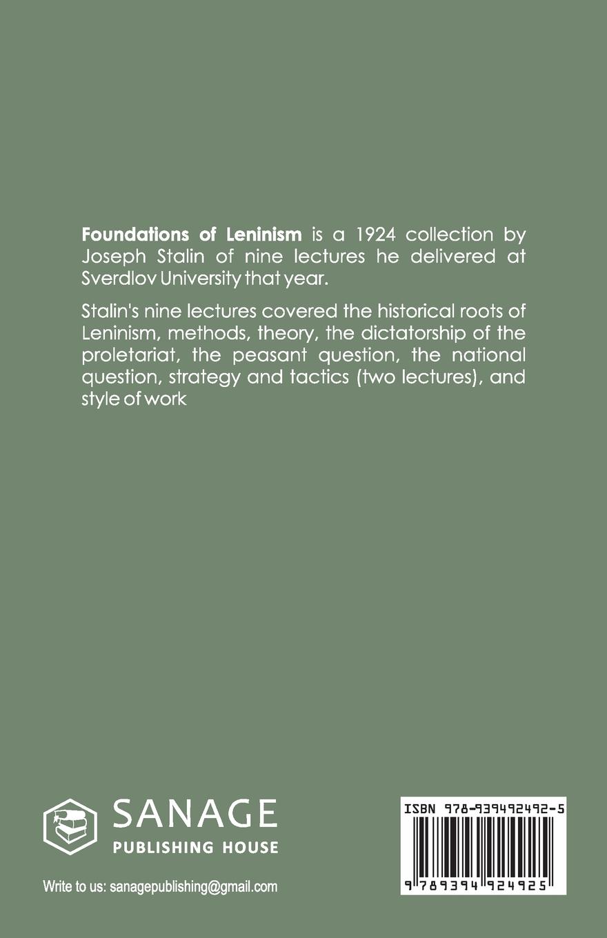 Rückseitencover The Foundations of Leninism
