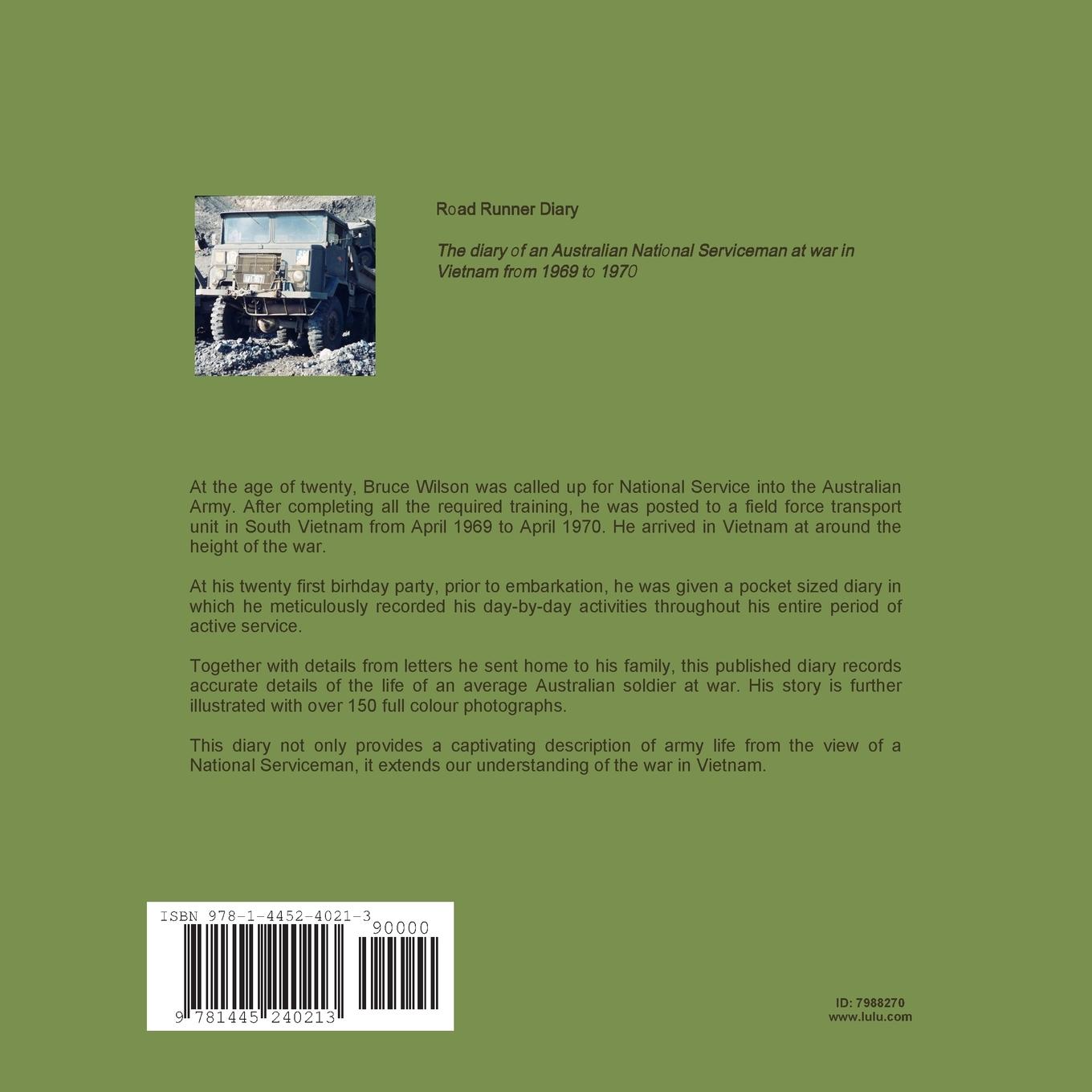 Rückseitencover Road Runner Diary