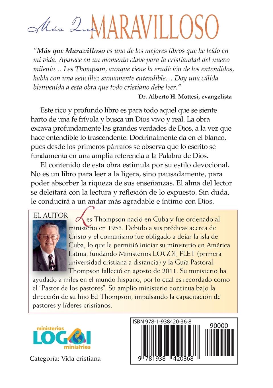 Rückseitencover Más que maravilloso