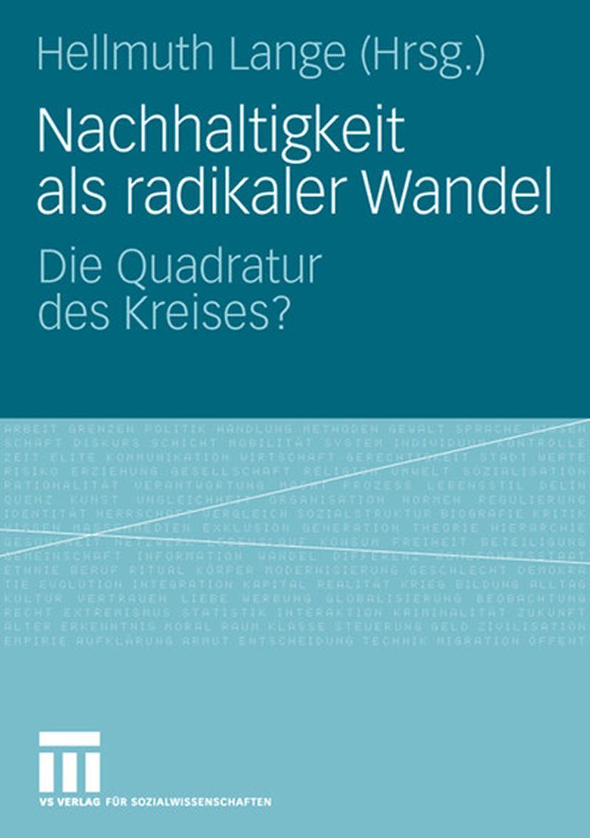 Vorderes Coverbild Nachhaltigkeit als radikaler Wandel