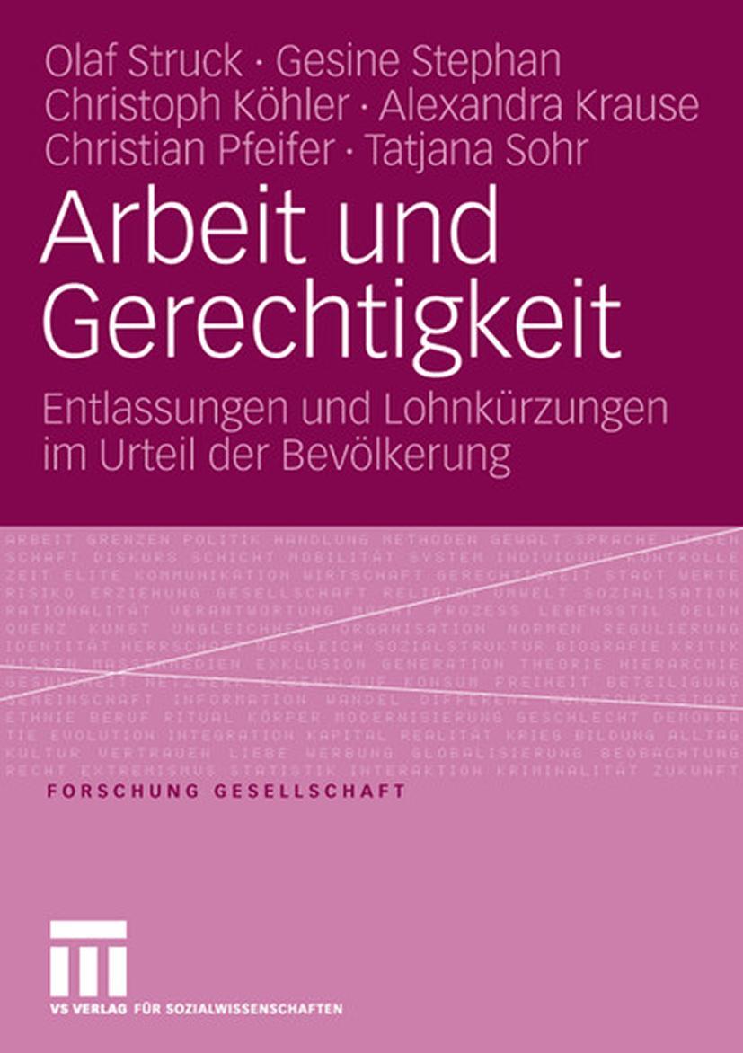 Vorderes Coverbild Arbeit und Gerechtigkeit